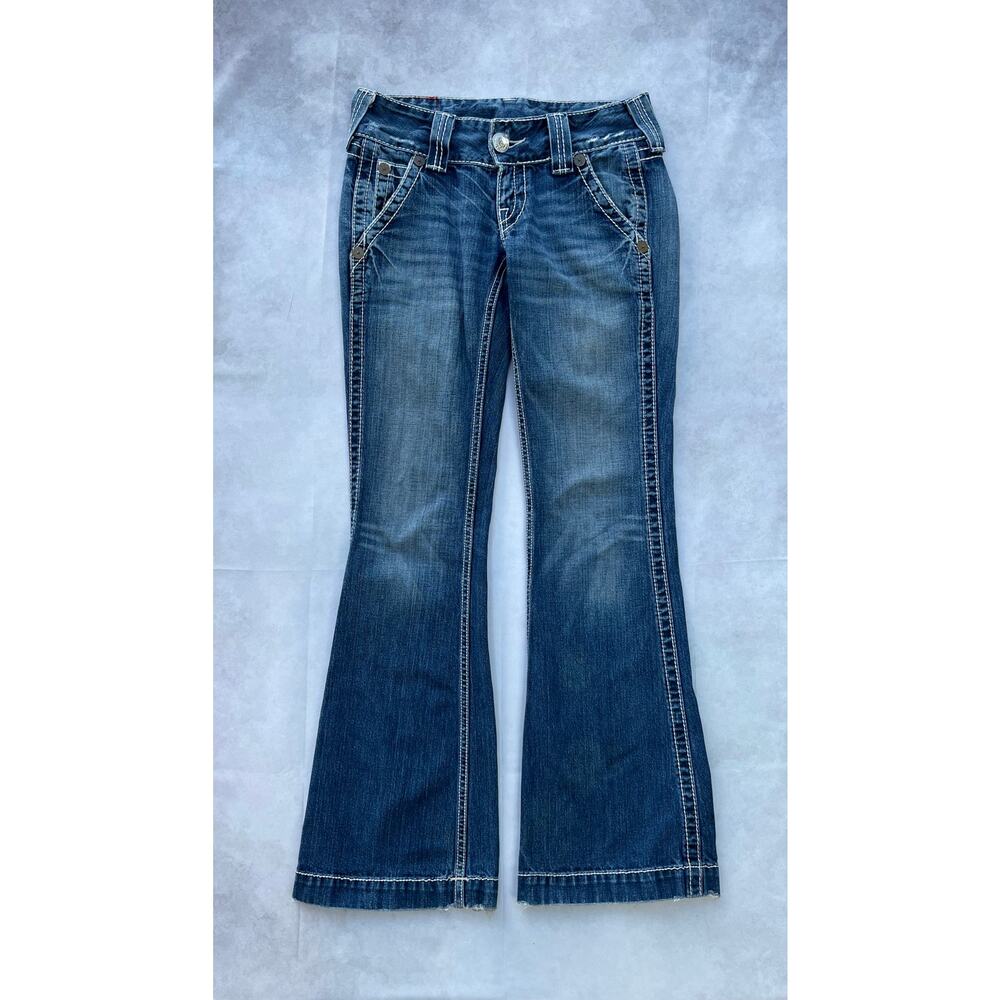 Vtg True Religion Sammy Big T Low Rise Flare Jeans 27 🎰 90s On Tap
